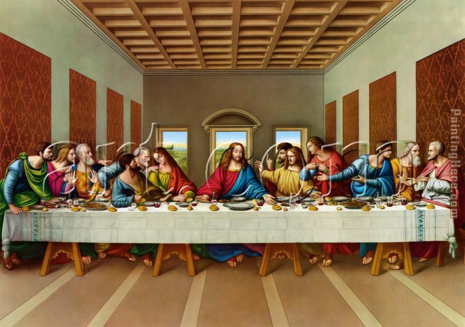 the picture of the last supper painting - Leonardo da Vinci the picture of the last supper art painting